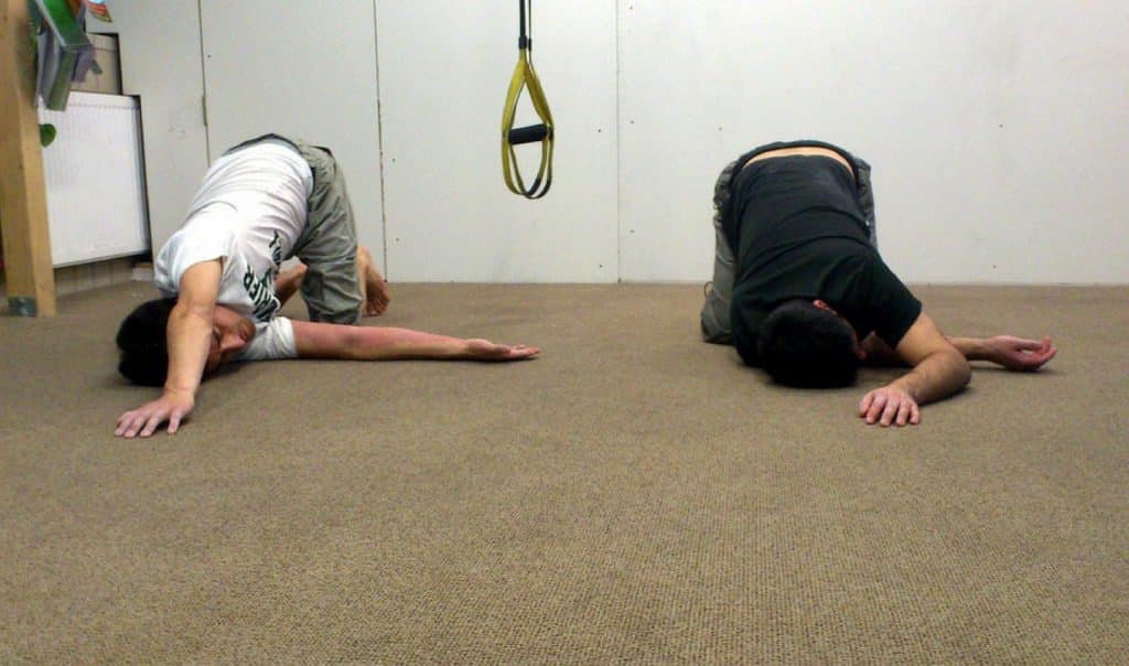 yoga nach dem klettern drehung Verkürzungen vorbeigen