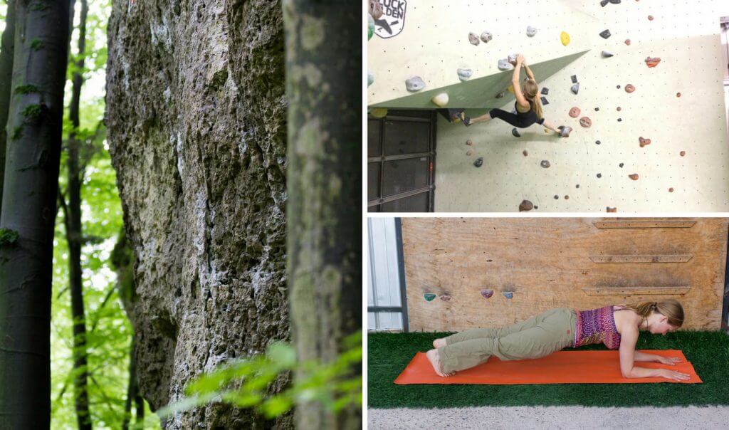 Klettern im Sommer. Bouldern im Winter.
