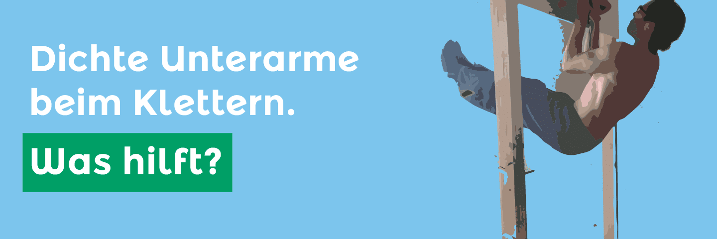 Dichte Unterarme klettern